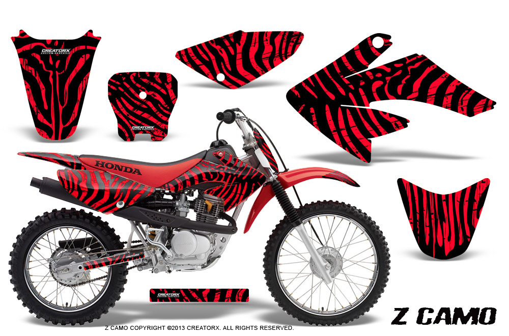 CRF 70-80-100 Graphics Kit ZCamo Red
